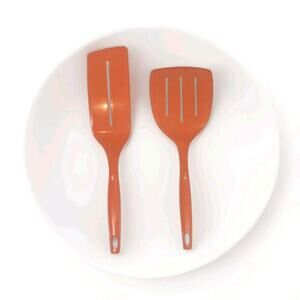 Vintage Foley Nylon/Plastic Spatula Set Of 2 Orange MCM Mid Century